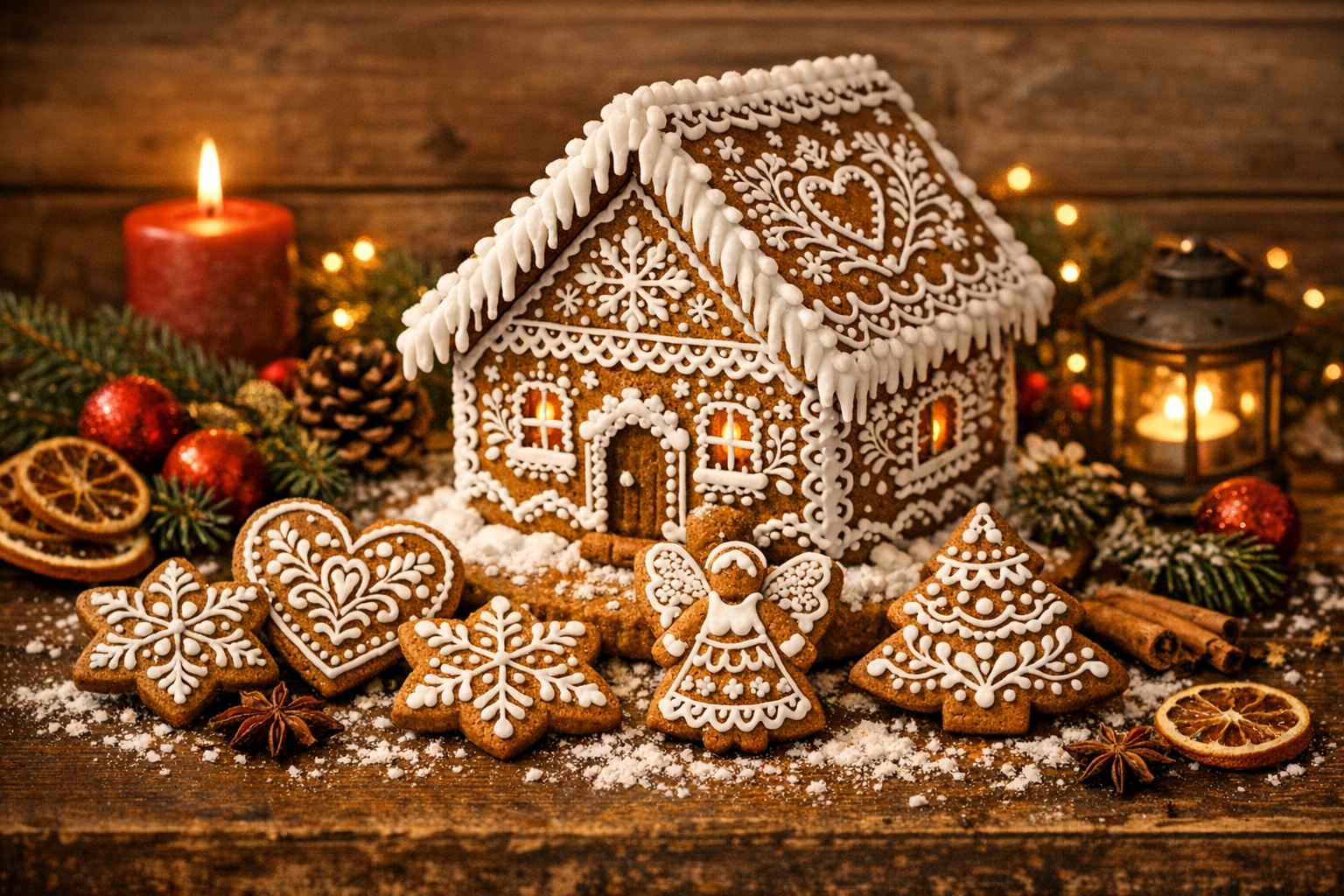 Ręcznie dekorowane świąteczne pierniki