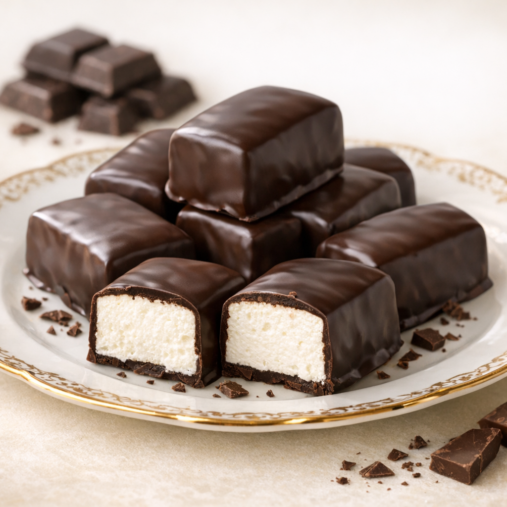 Domowe ptasie mleczko w czekoladzie