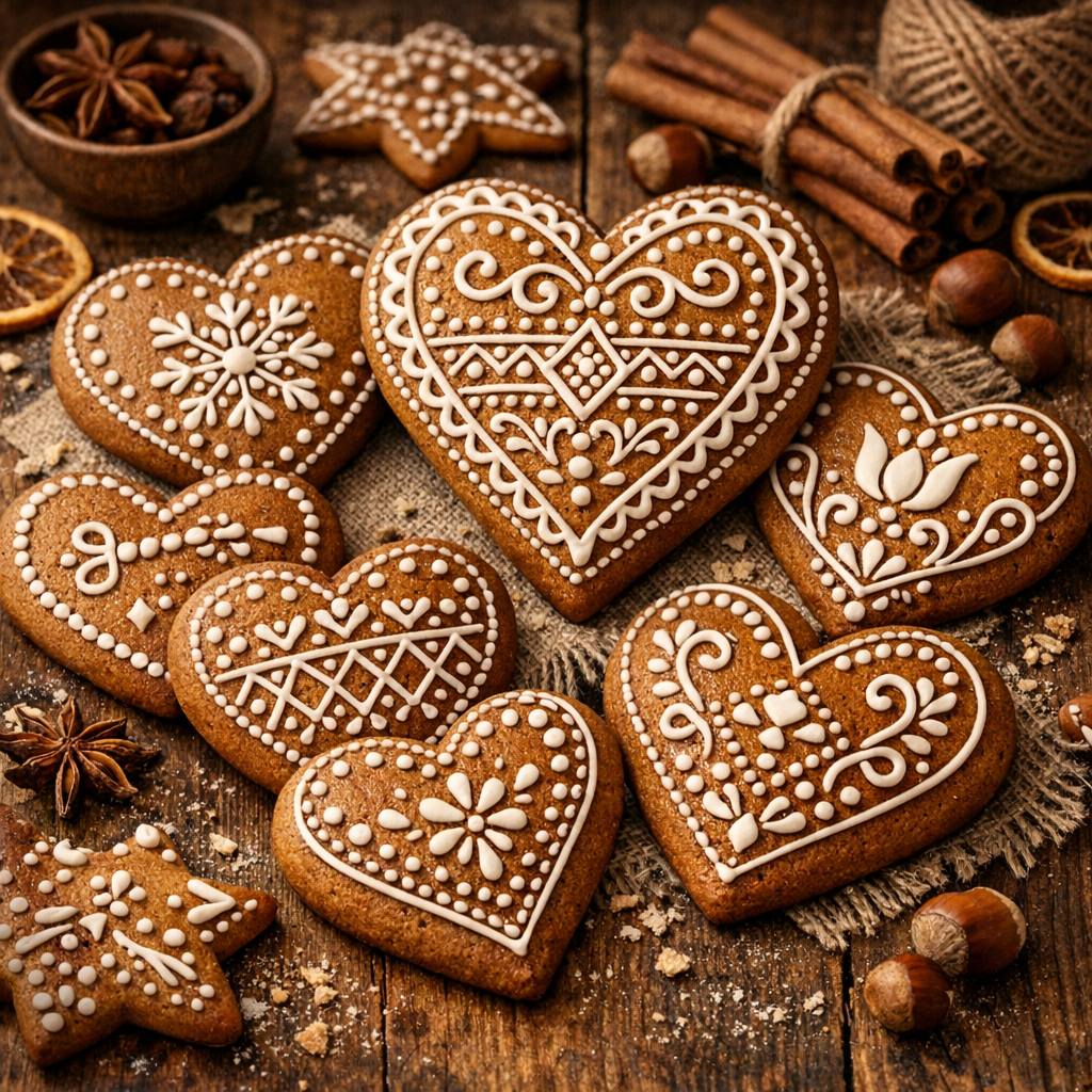 Tradycyjne polskie pierniki z lukrem